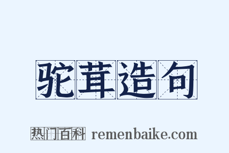 驼茸造句是什么意思的图片